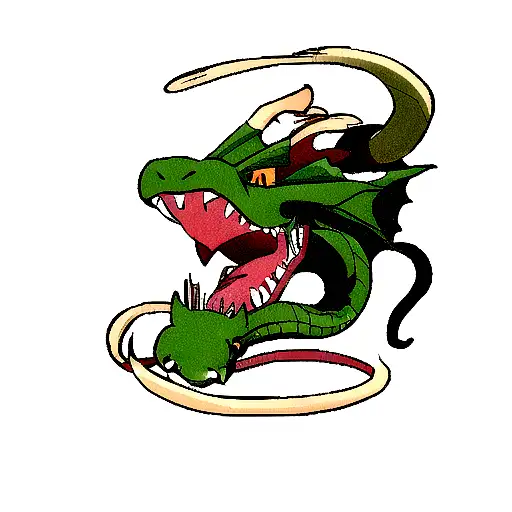 Dragon Fighting With A Snake