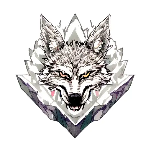 Wolf With Younger Furthark Writing Around It Saying Be Better Be Stronger
