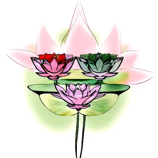 Abstract Lotus Flower