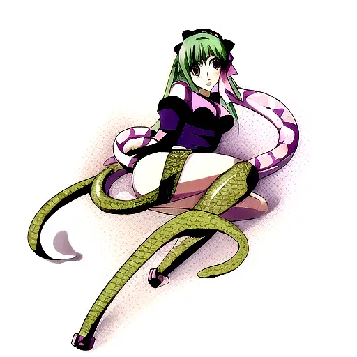 A Snake Wrap Around A Pretty Girl