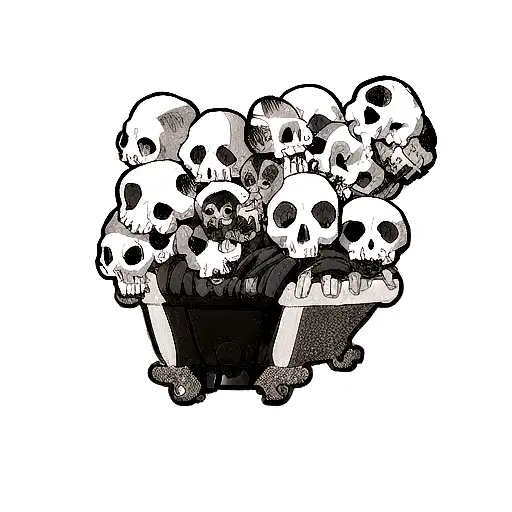 Own With A Skull And Anime Characters Around Them