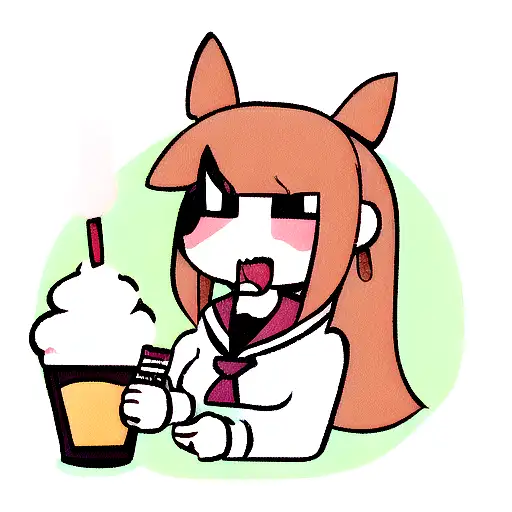 A Bad Girl Who Eats An Ice Cream Cone