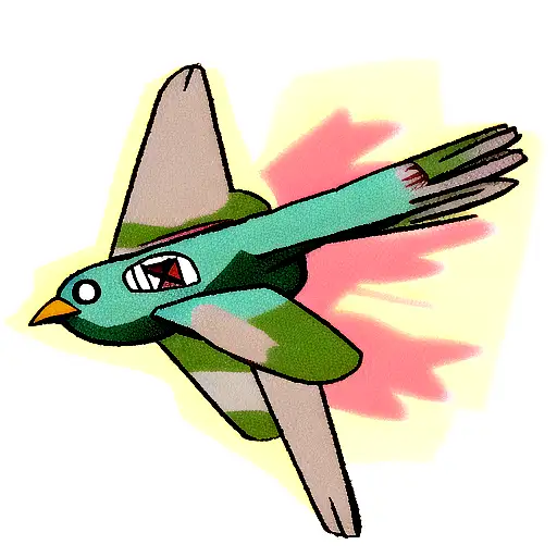 Bird Flying With Bomb