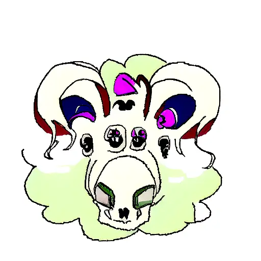 Trippy Ram Skull