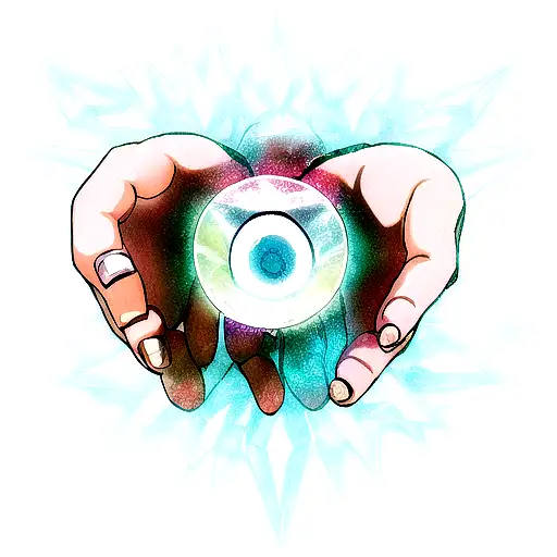 Hand With Six Fingers Holding An Eye Like A Crystal Ball