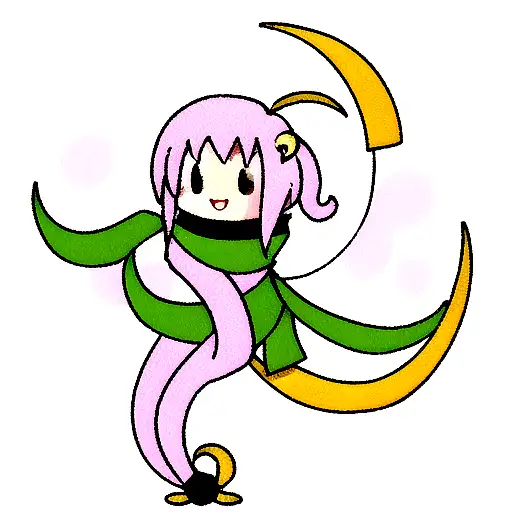 Snake Wraped Around Crescent Moon