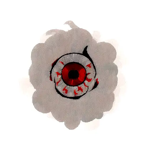 Itachi Bleeding Eye With Akatsuki Symbol