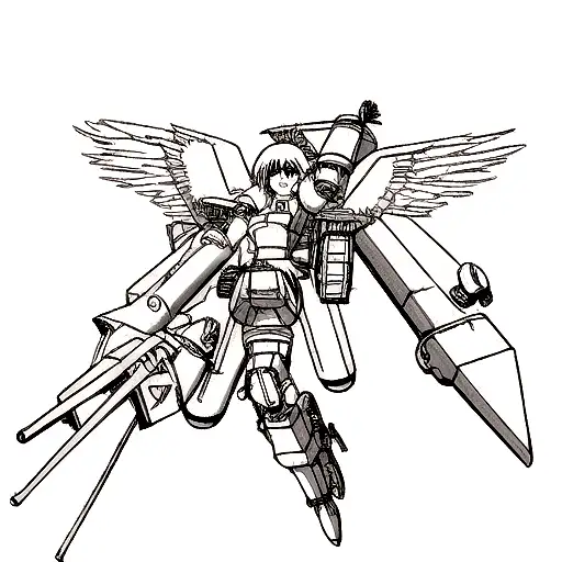 Combat Tank And Angel Wings