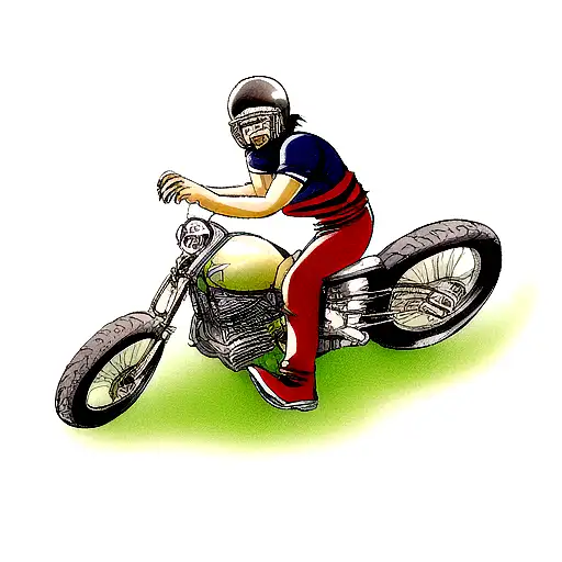 American Football And Motorcycles Love