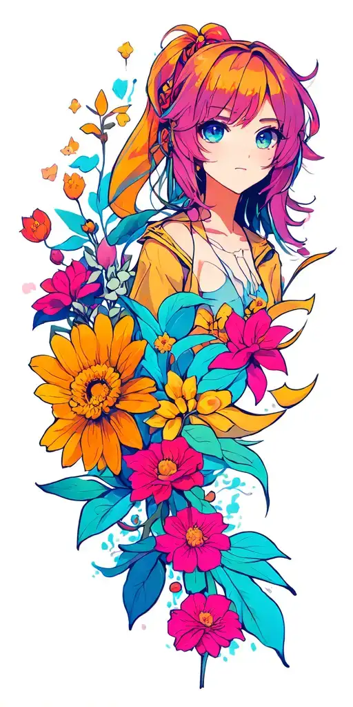 A Mix Of Different Types Of Popular Anime