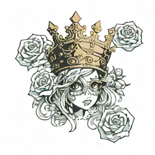 A Heart Full Of Flowers And A Crown And Cookies And A Hat And All Around Filled With Clouds