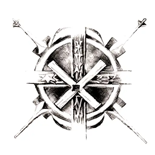 3 Crosses With Bible Verse In The Middle