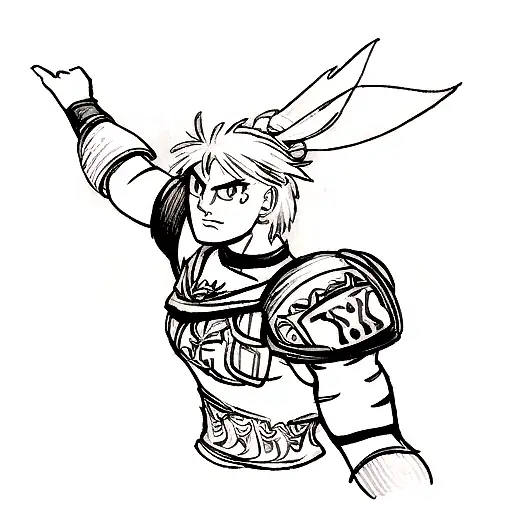 Warrior Design On Shoulder