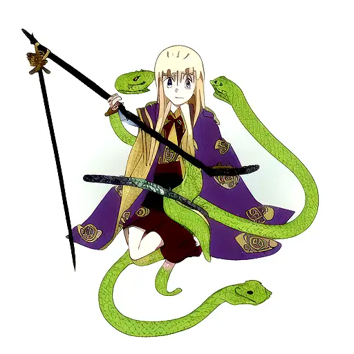 The Elder Wand With A Snake Wrapping Around The Wand