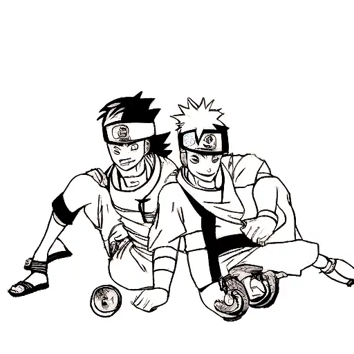 Naruto Related Tatto With Friend