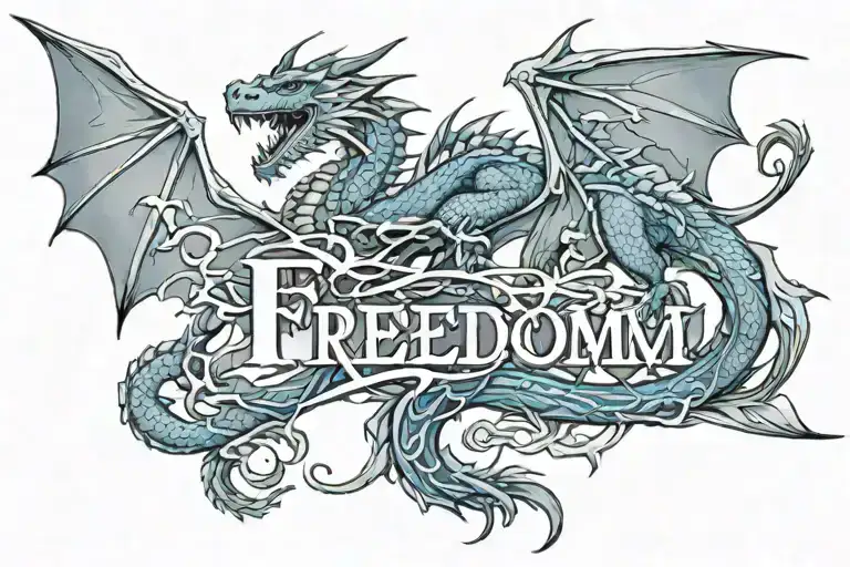 Dragon With Freedom Written
