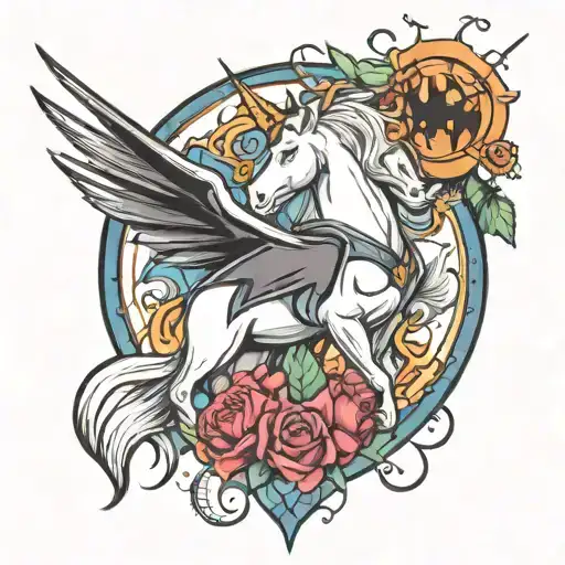 Unicorn Batman Symbol