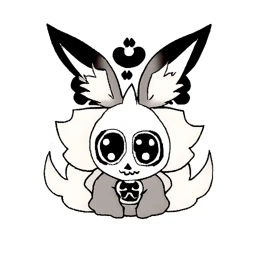 Black And White Sugar Skull Eevee