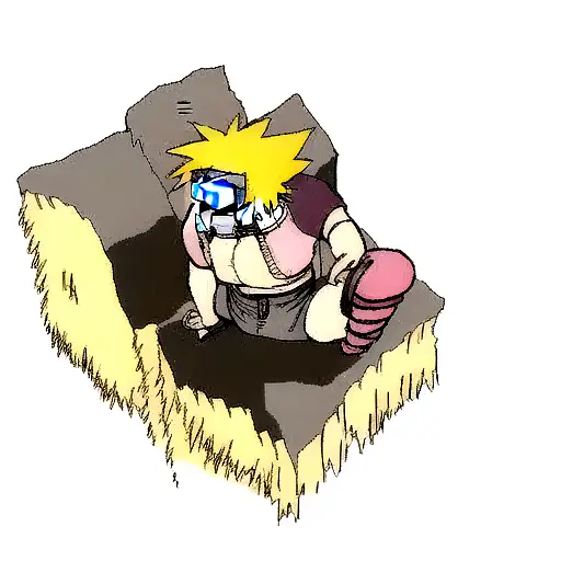 Naruto Sitting Angry On The Edge