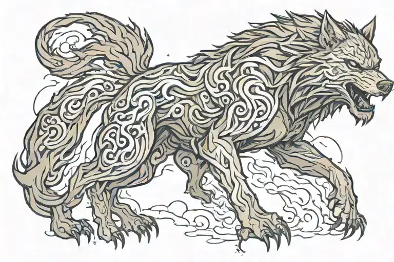 Dark Art Tattoo Werewolf Anime
