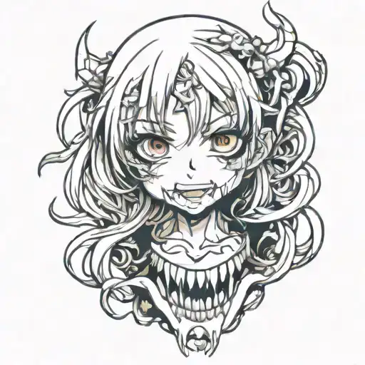 Creepy Teeth Anime Girl