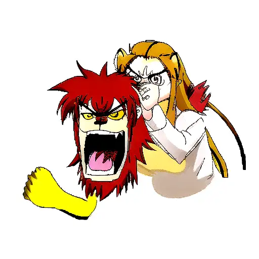 Angry Lion With My Wife Face