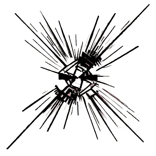 Abstract Art-inspired Tattoo Incorporating Elements Of Nihilism