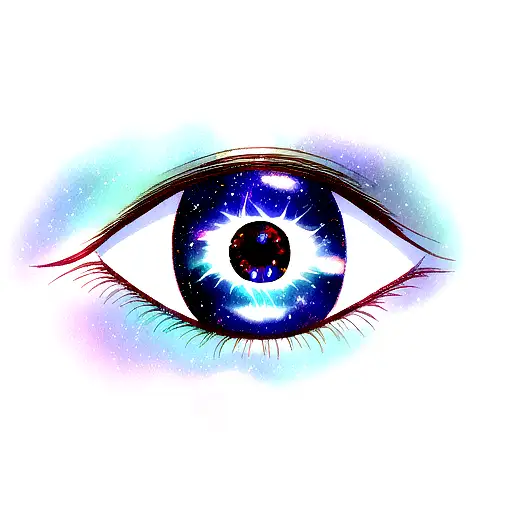 Eye With Galaxy