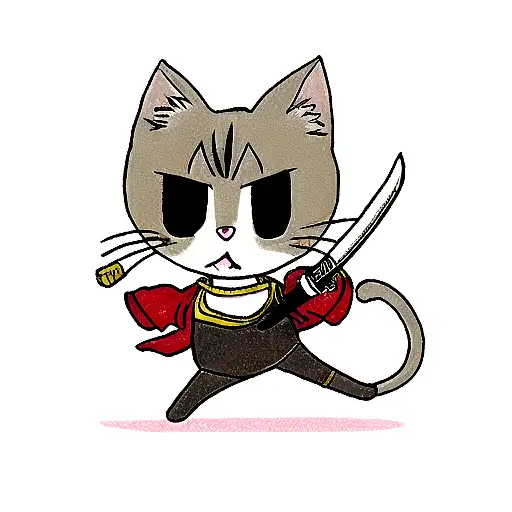 Ugw Cat With A Katana