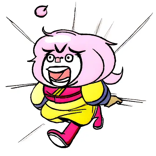 A Cartoon Kimchi Character Exploring The Streets Of Korea