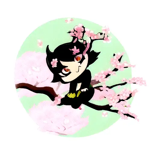 Toothless With Cherry Blossom Tree
