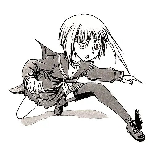 Gothic Anime Girl With Kukri