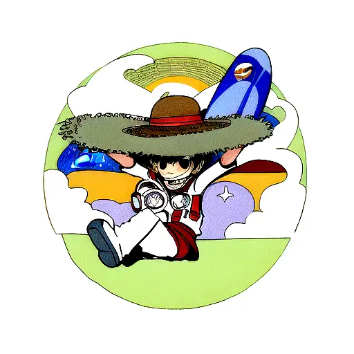 Astronaut With A Straw Hat Like Luffy