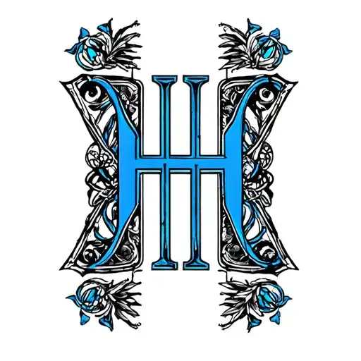 Gemini Zodiac Sign And Letter H