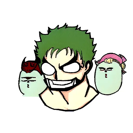 Zoro With Oni Mask