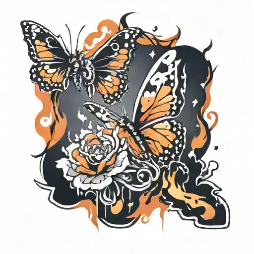 Butterflies With Fire