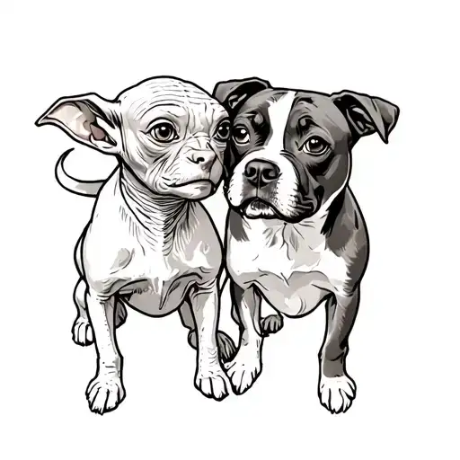 Dobby The House Elf And A Staffordshire Terrier Dog