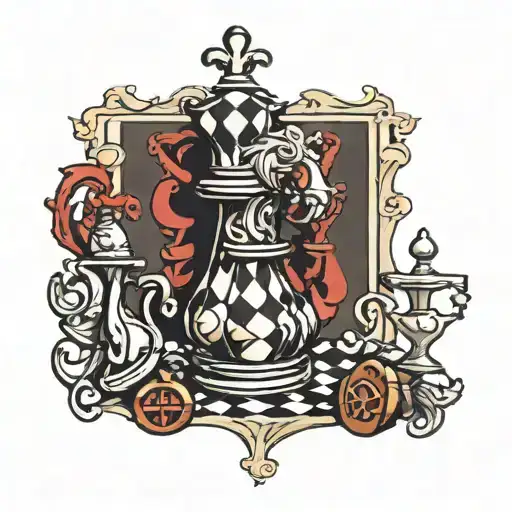 Lucky Chess Piece As Card Suits