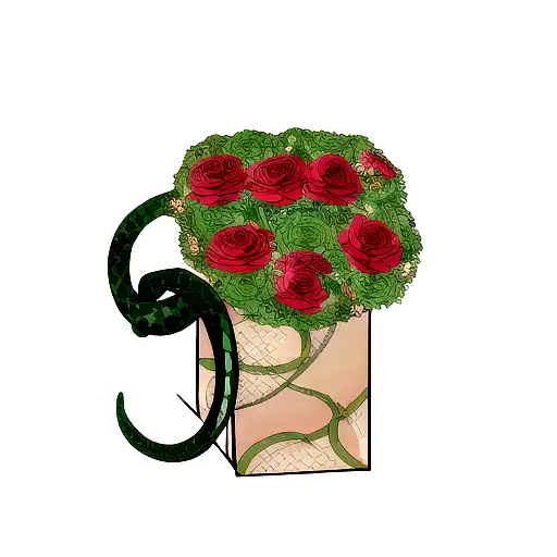 Snake With Roses