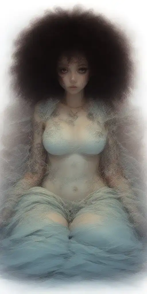 Double D Titties Showing Ghost Girl Under Blankets Thick Thighs With An Afro