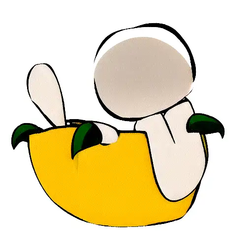 Minimalistic Lemon In Cartoon Look With Small Hands And Legs