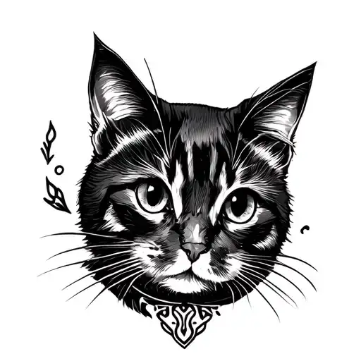 Cat Line Art Inspired