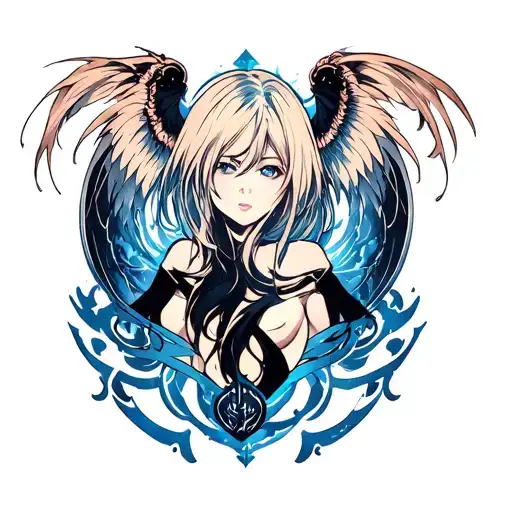 Geminis In Background Of Angen Lob