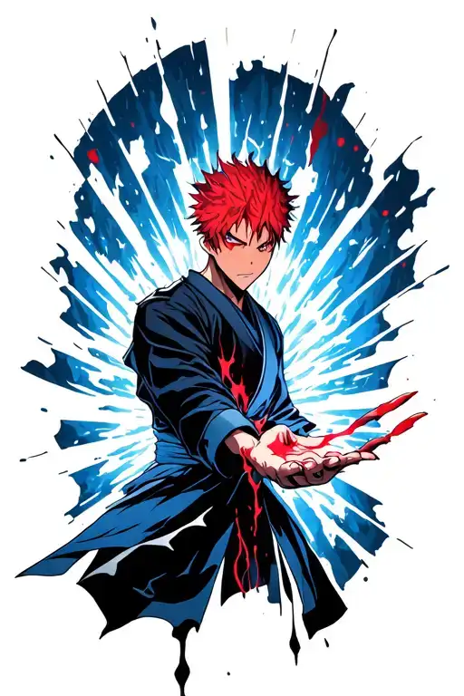 Jujutsu Kaisen Hook Throwing Rays Of Blood From The Hands