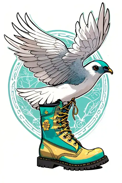 Boots And Jr Inside Of A Dove