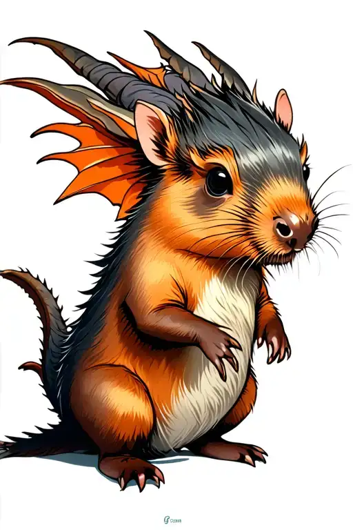 Capybara With A Dragon And Mouse