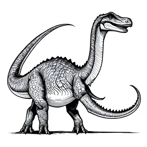 Diplodocus Line Drawing