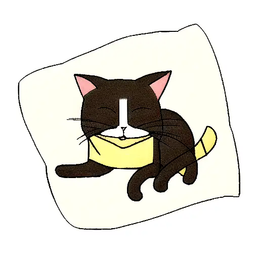 Flag With A Cat Sleeping