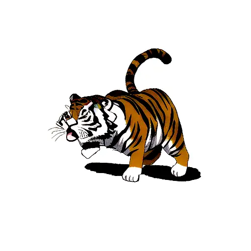 Tiger Play With Ball