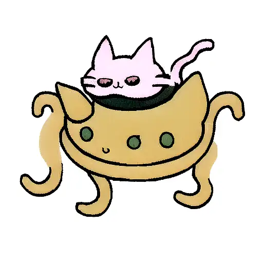 Cute Cat With Tentacles